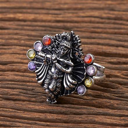 Temple Ring With Oxidised Plating