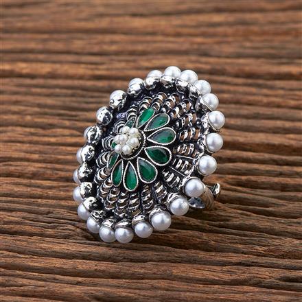 Adjustable Ring With Oxidised Plating