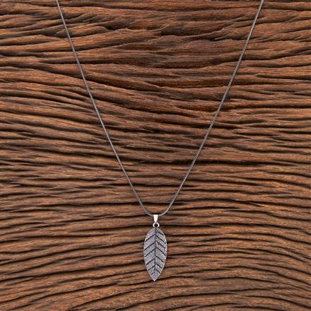 Classic Chain Pendant With Oxidised Plating