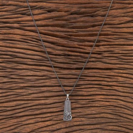 Classic Chain Pendant With Oxidised Plating