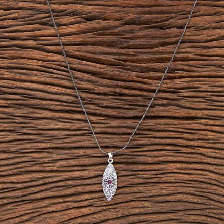 Classic Chain Pendant With Oxidised Plating