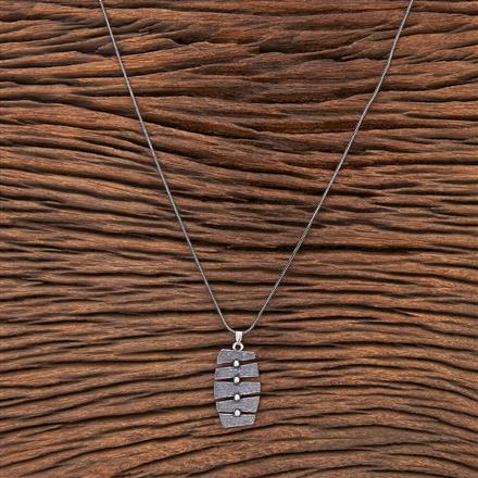 Classic Chain Pendant With Oxidised Plating