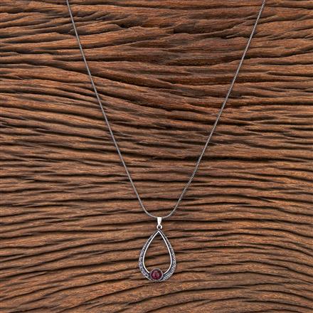 Classic Chain Pendant With Oxidised Plating