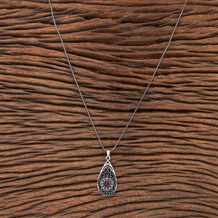 Classic Chain Pendant With Oxidised Plating