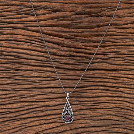 Classic Chain Pendant With Oxidised Plating