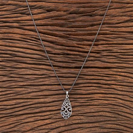 Classic Chain Pendant With Oxidised Plating