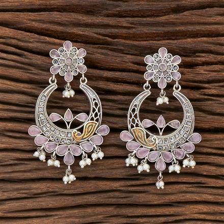 Peacock Earring With 2 Tone Plating