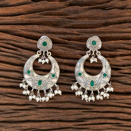 Chand Earring With Oxidised Plating