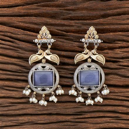 Peacock Earring With 2 Tone Plating