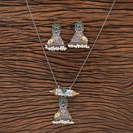 Moti Pendant Set With 2 Tone Plating