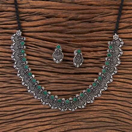 Temple Necklace With Oxidised Plating