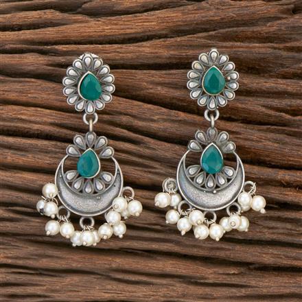Chand Earring With Oxidised Plating