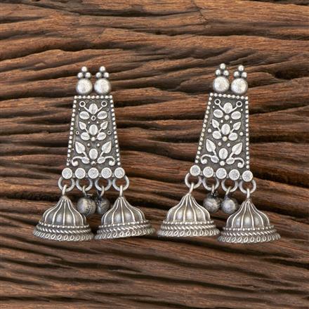 Jhumki With Oxidised Plating