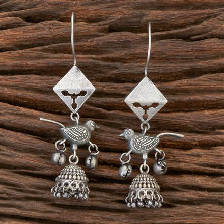 Hoops Earring With Oxidised Plating