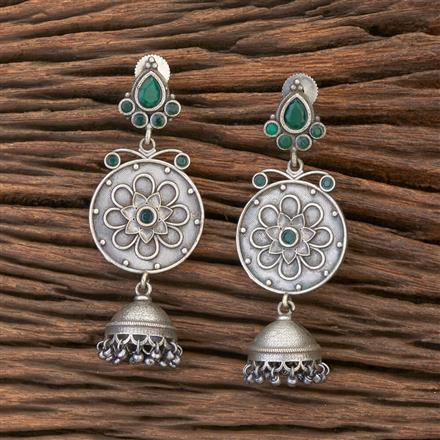 Jhumki With Oxidised Plating