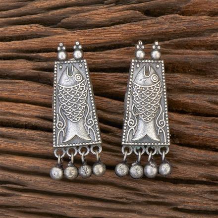 Classic Earring With Oxidised Plating