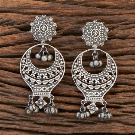 Chand Earring With Oxidised Plating