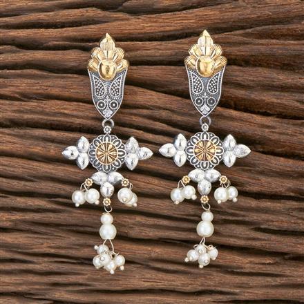 Moti Earring With 2 Tone Plating