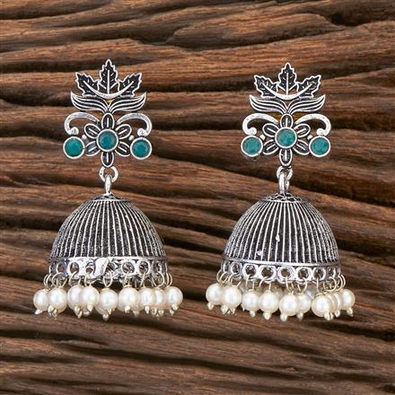 Jhumki With Oxidised Plating