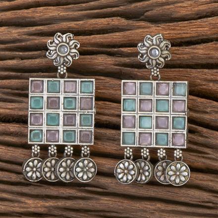 Classic Earring With Oxidised Plating