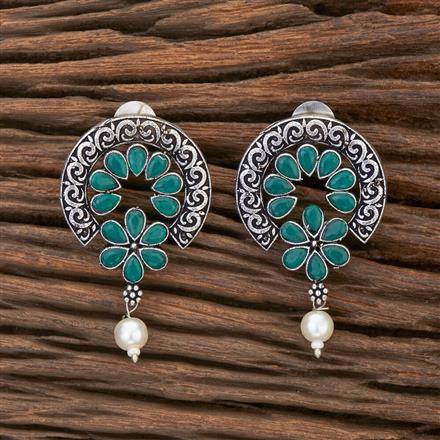 Chand Earring With Oxidised Plating