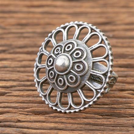 Adjustable Ring With Oxidised Plating