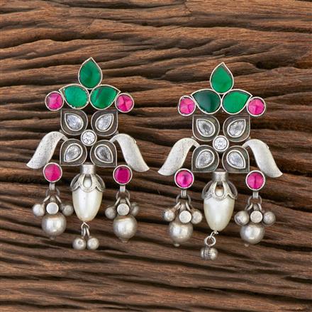 Classic Earring With Oxidised Plating