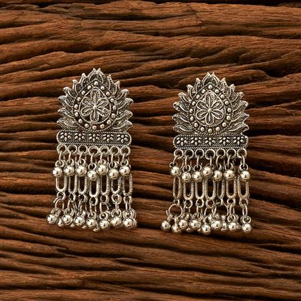Classic Earring With Oxidised Plating