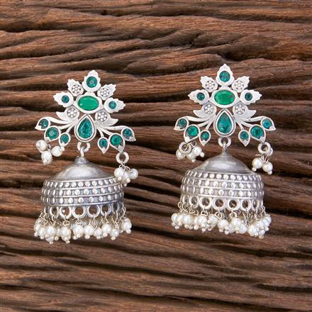 Jhumki With Oxidised Plating