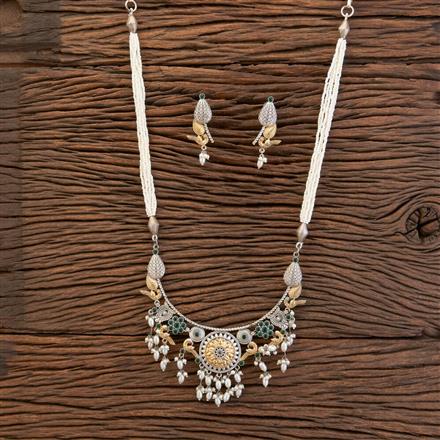 Oxidised Peacock Necklace With 2 Tone Plating