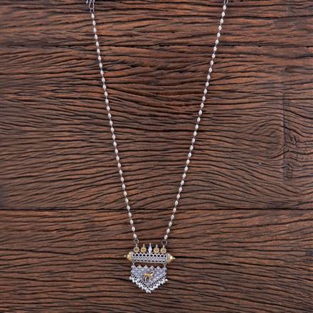 Oxidised Classic Chain Pendant With 2 Tone Plating