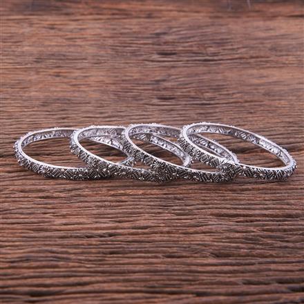 Classic Bangles With Oxidised Plating