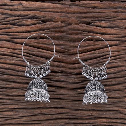 Jhumki With Oxidised Plating