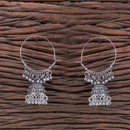 Jhumki With Oxidised Plating