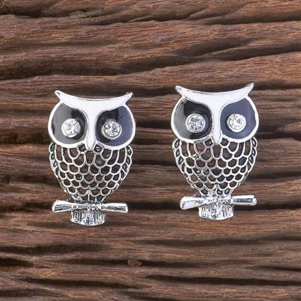 Classic Earring With Oxidised Plating