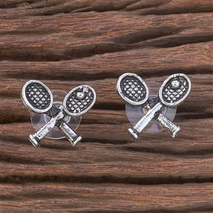 Classic Earring With Oxidised Plating