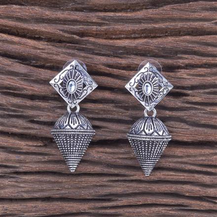 Classic Earring With Oxidised Plating