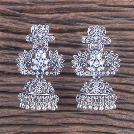 Jhumki With Oxidised Plating