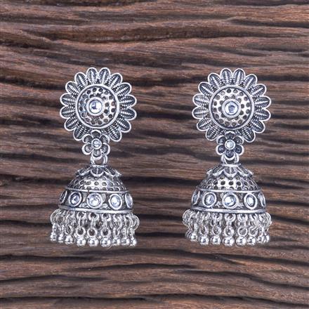 Jhumki With Oxidised Plating