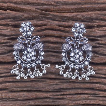 Classic Earring With Oxidised Plating