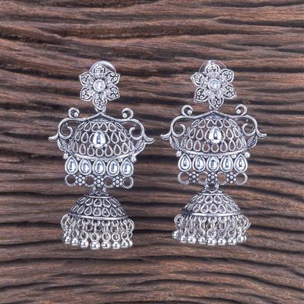 Jhumki With Oxidised Plating