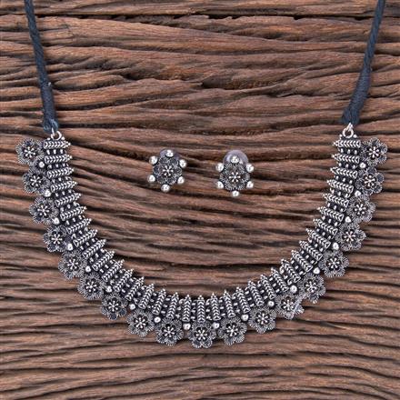 Classic Necklace With Oxidised Plating