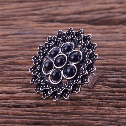 Adjustable Ring With Oxidised Plating