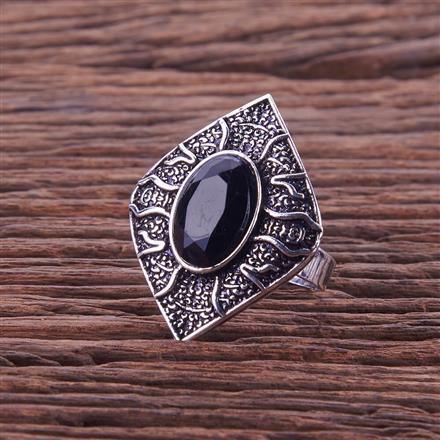 Adjustable Ring With Oxidised Plating