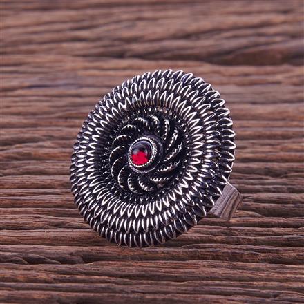 Adjustable Ring With Oxidised Plating