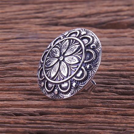 Adjustable Ring With Oxidised Plating