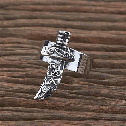 Adjustable Ring With Oxidised Plating