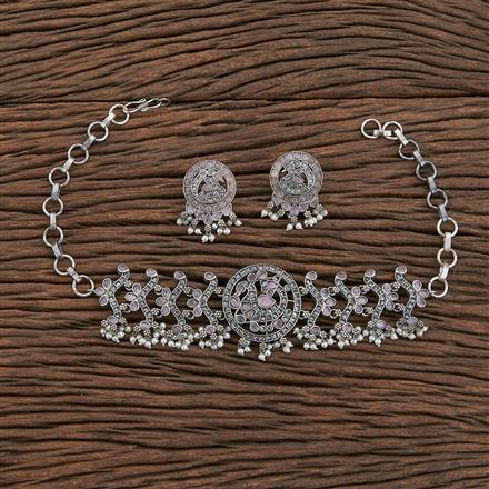 Choker Necklace With Oxidised Plating