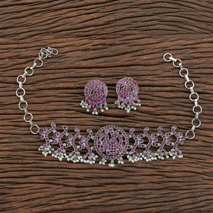 Choker Necklace With Oxidised Plating