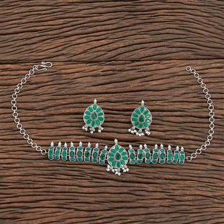 Classic Necklace With Oxidised Plating